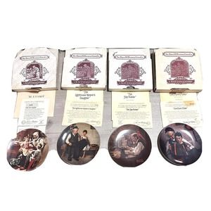 4 Limited Ed. Authentic NORMAN ROCKWELL HERITAGE COLLECTION PLATES- #1,#3,#4,#5